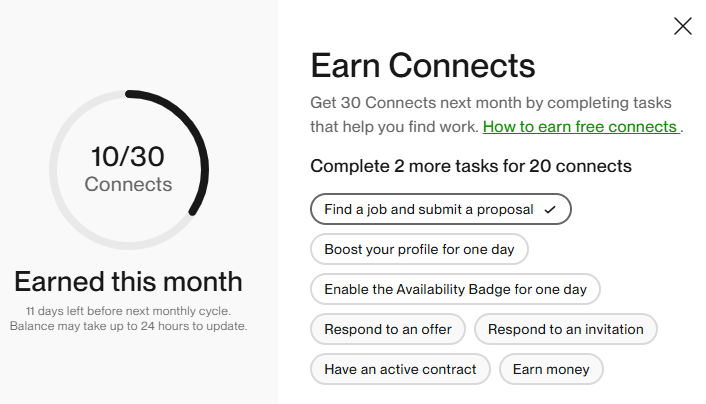 Upworkのスクリーンショット