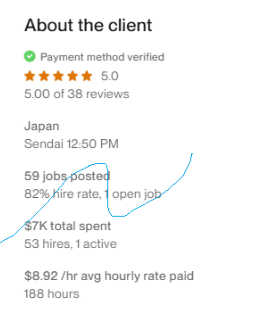 Upworkのスクリーンショット