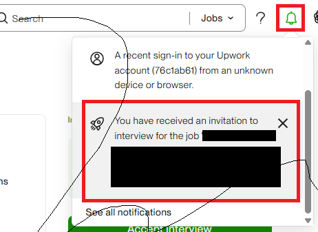 Upworkのスクリーンショット