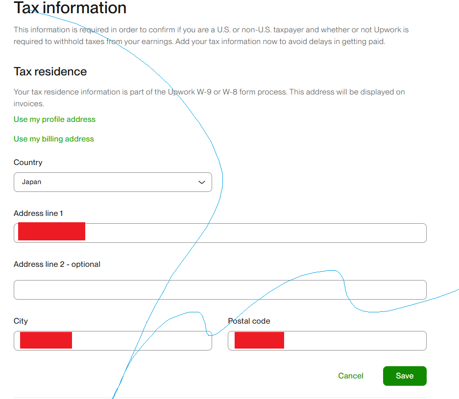 Upworkのスクリーンショット