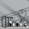 EXITドアに並ぶ人のイラスト